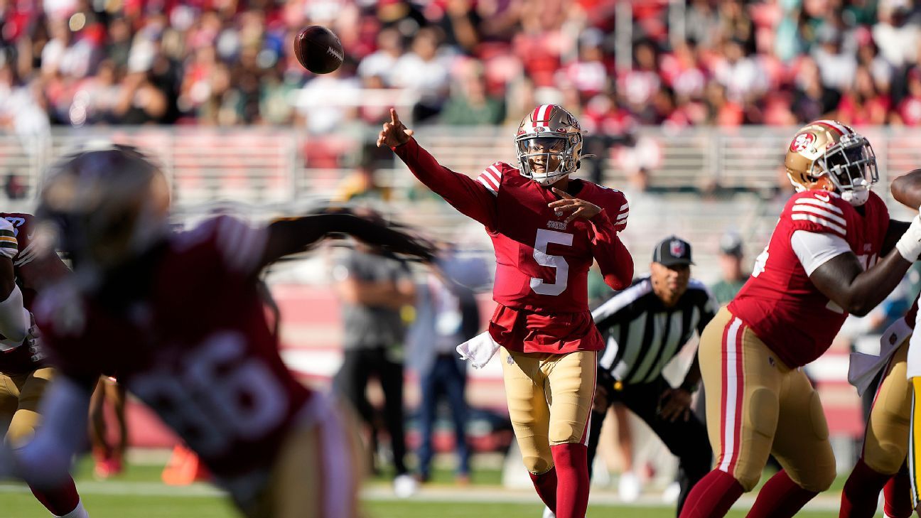 Bill Barnwell on Twitter: ICYMI 1) I wrote about breakout candidates for  2022, including how Trey Lance transforms the 49ers offense ($)    / Twitter