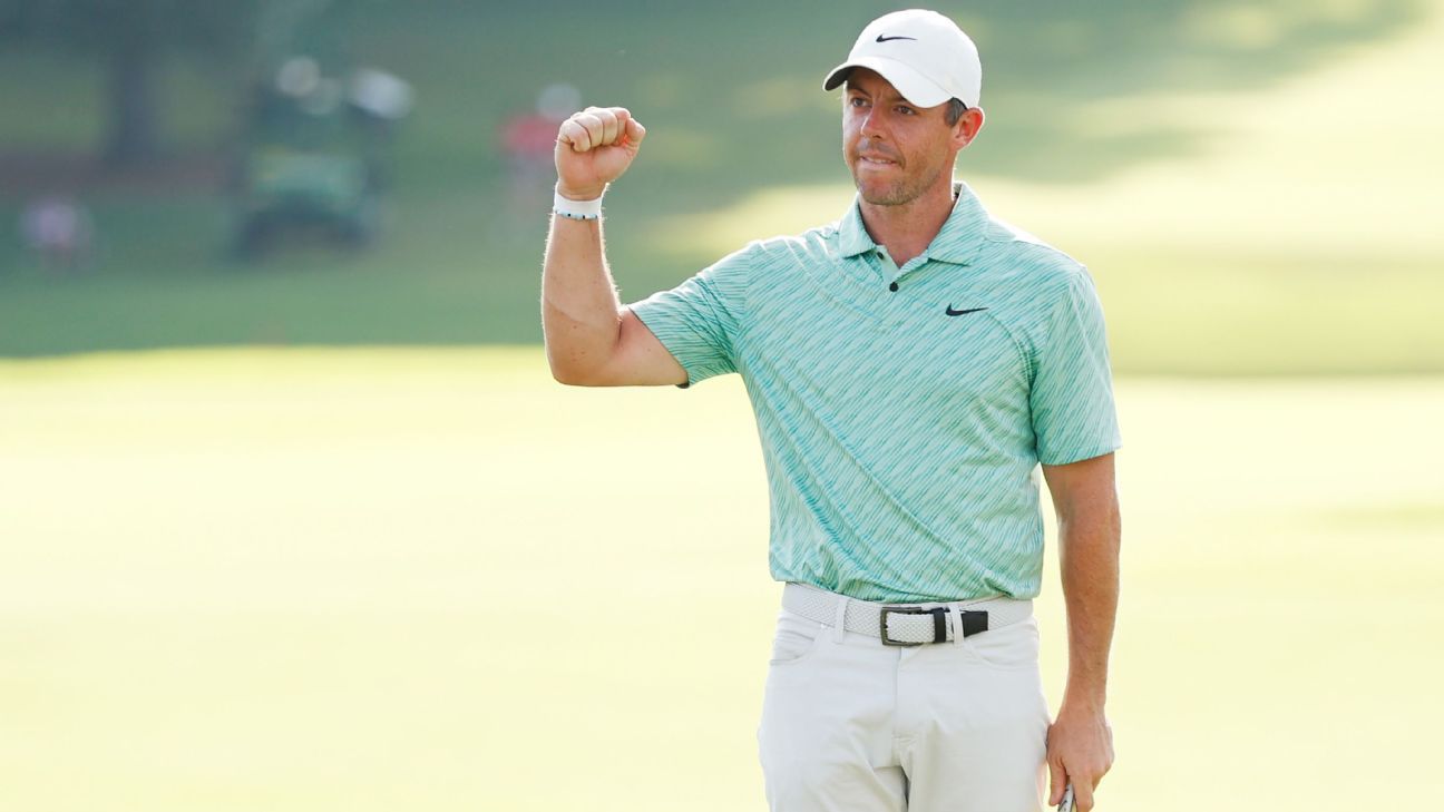 Rory McIlroy rallies to win Tour Championship, third FedEx title -