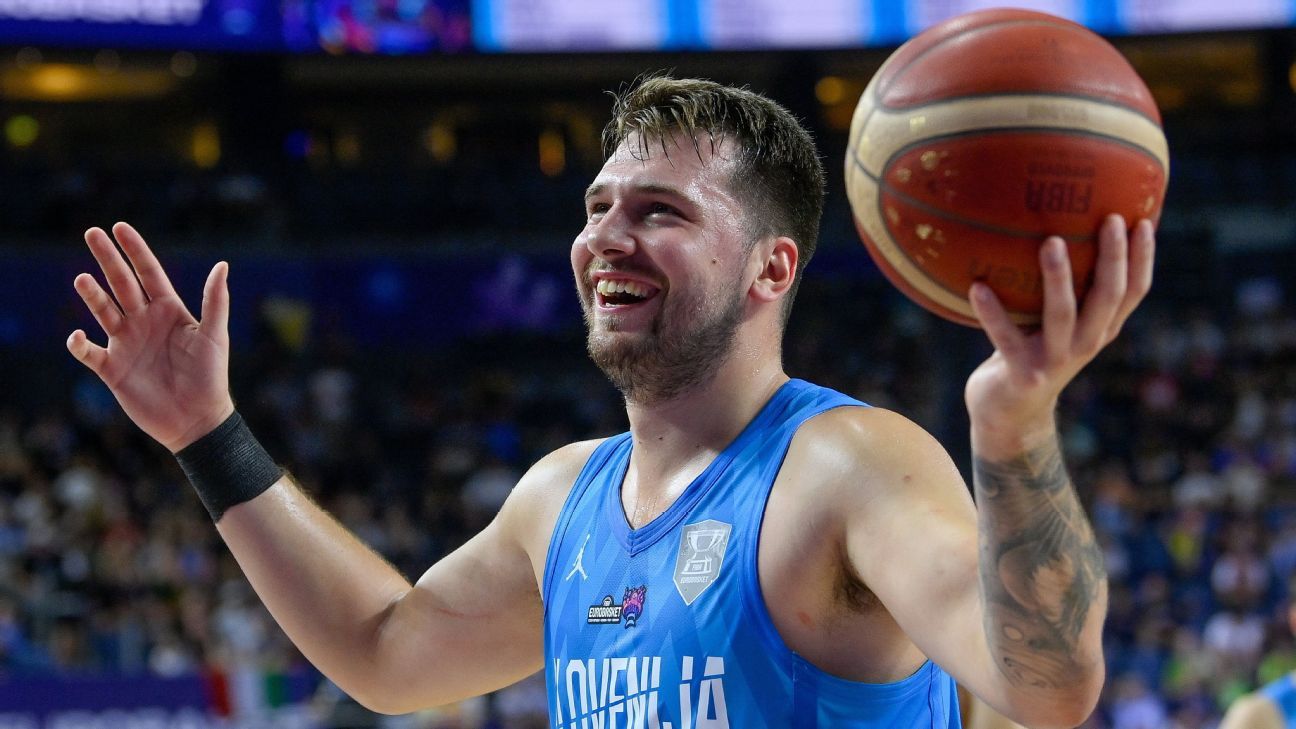 Luka Doncic scores 47 points, second-most in EuroBasket history, to lead Sloveni..