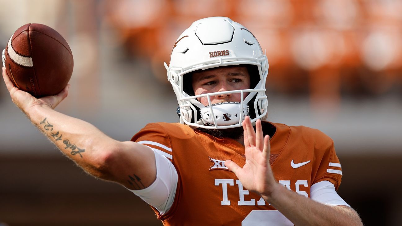 Texas QB Quinn Ewers out vs. West Virginia, focuses on return vs