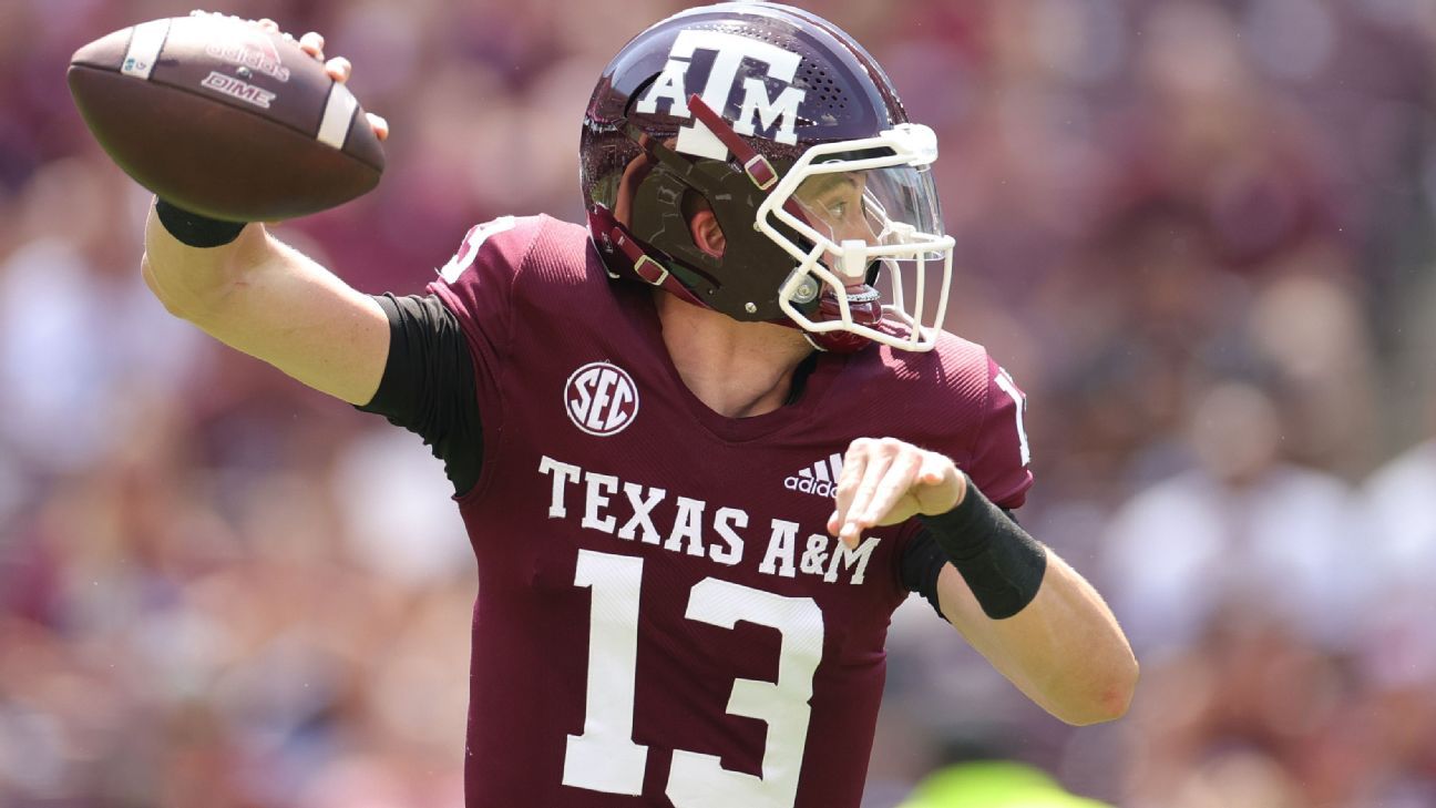 Texas A&M QB King enters portal as grad transfer