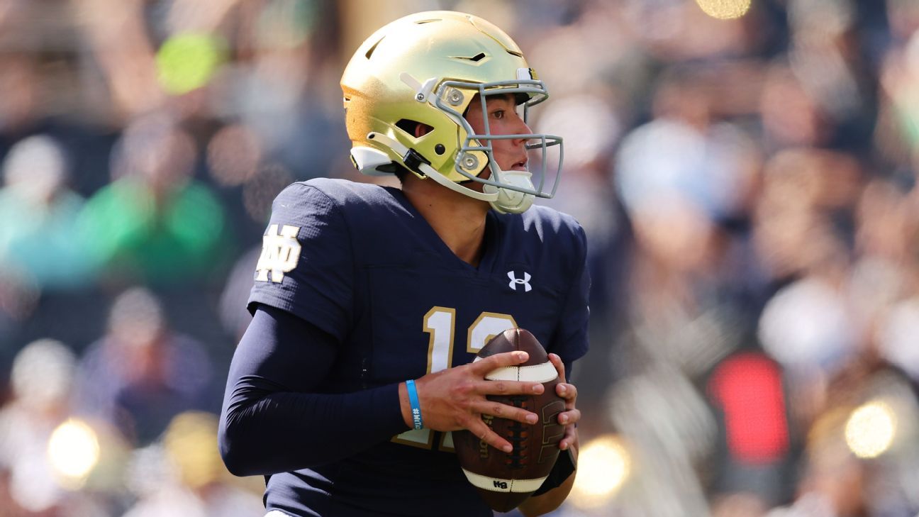 Notre Dame Fighting Irish QB Tyler Buchner to have shoulder surgery, miss 4 mont..