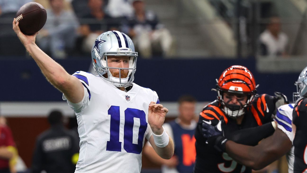 Cooper Rush leads Dallas Cowboys to win in final minute, lessening sting of Dak ..