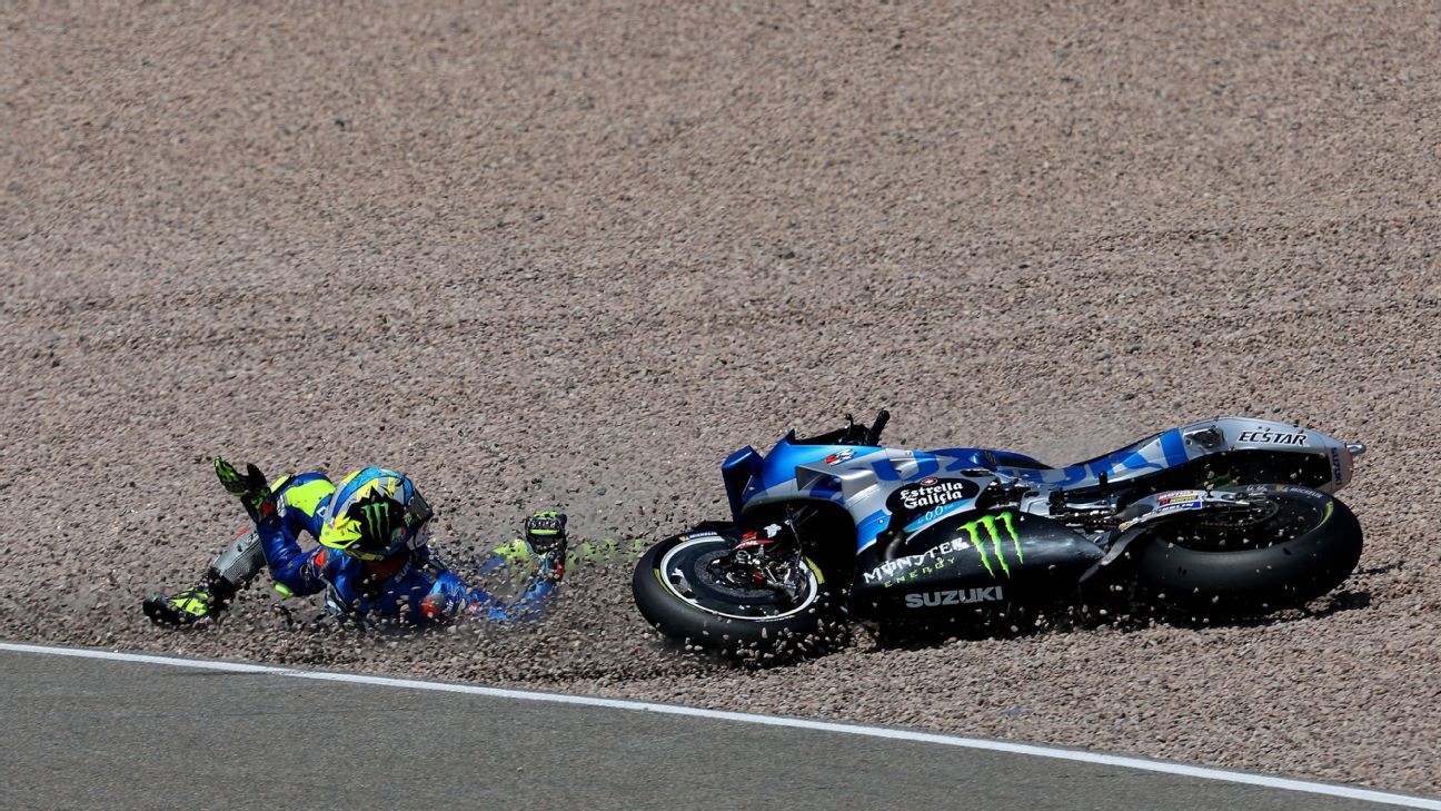 How do riders survive a MotoGP crash