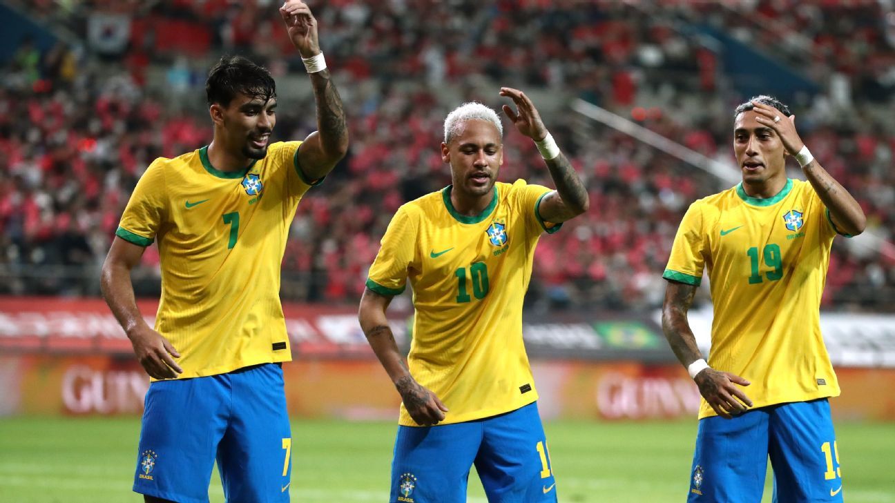 For the first time ever, Brazil's football team wear black shirts