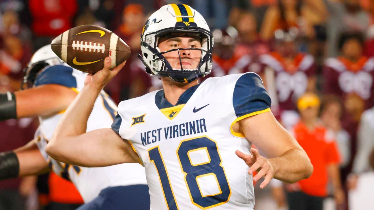 Ex-West Virginia QB JT Daniels transferring to Rice