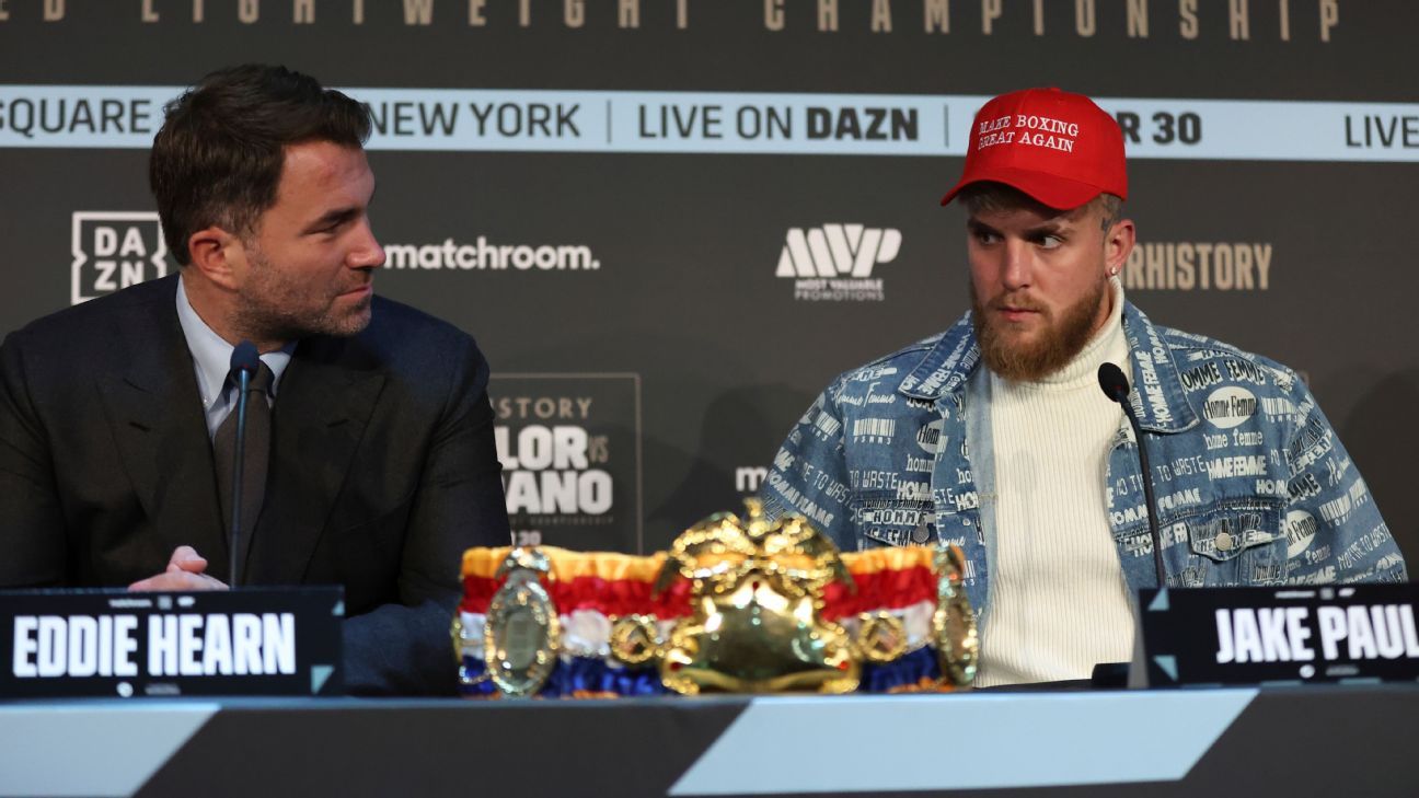 Matchroom boxing promoter Eddie Hearn files $100M defamation suit against Jake P..