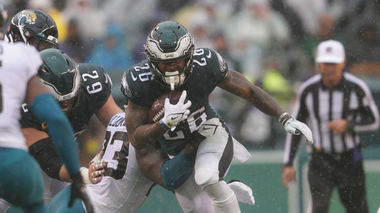 Eagles vs. Jaguars score, takeaways: Miles Sanders helps Philadelphia rally  past Jacksonville, remain unbeaten 