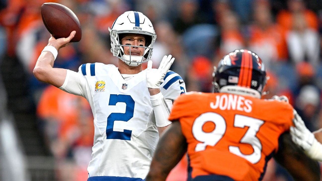 Colts outlast Broncos in overtime in touchdown-less Thursday night struggle  - ESPN