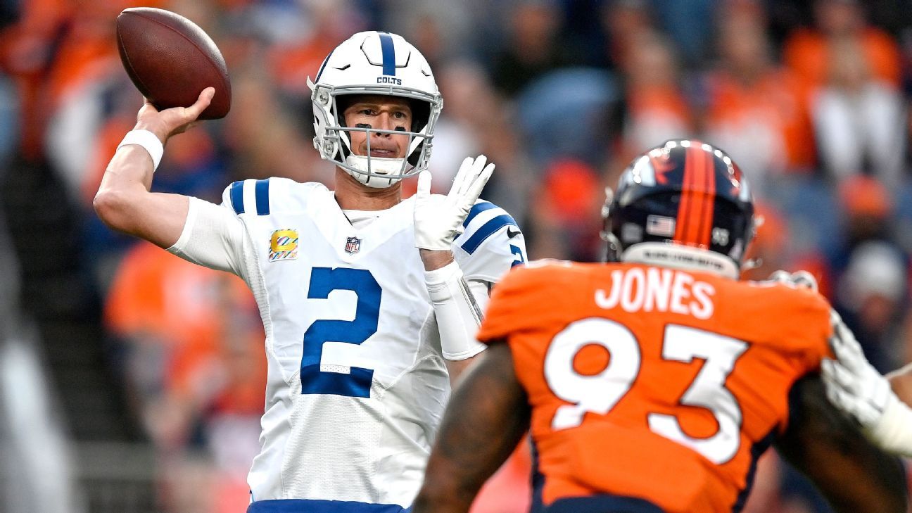 Denver Broncos safety Caden Sterns (30) leaves the field after an NFL  football game against the Indianapolis Colts, Thursday, Oct. 6, 2022, in  Denver. The Colts defeated the Broncos 12-9 in overtime. (