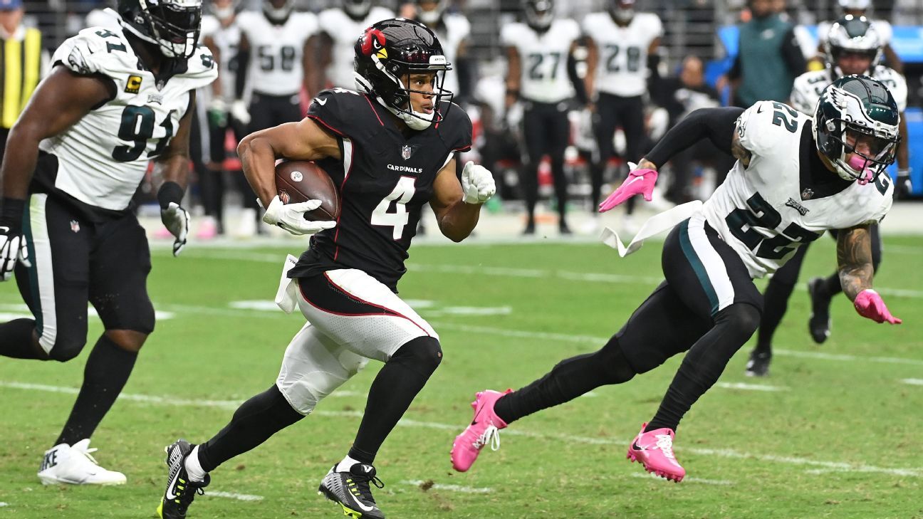 PFF Says Add Arizona Cardinals WR Rondale Moore for Fantasy Football in  Week 6 - Sports Illustrated Arizona Cardinals News, Analysis and More