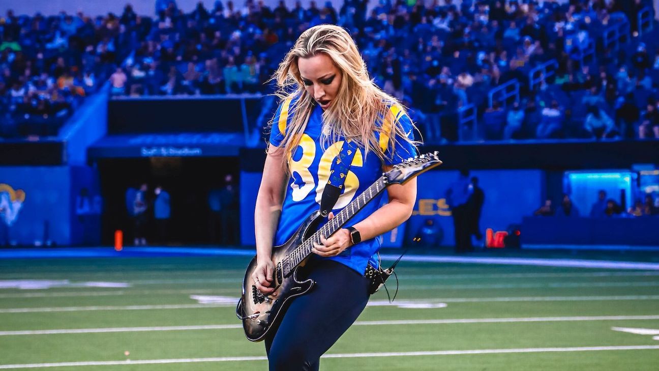 Los Angeles Rams award rocker Nita Strauss, one of the world's top female  guitarists, her Super Bowl ring