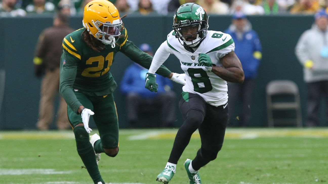 NFL Rumors: New York Jets WR Elijah Moore asks for trade – NBC Sports Boston