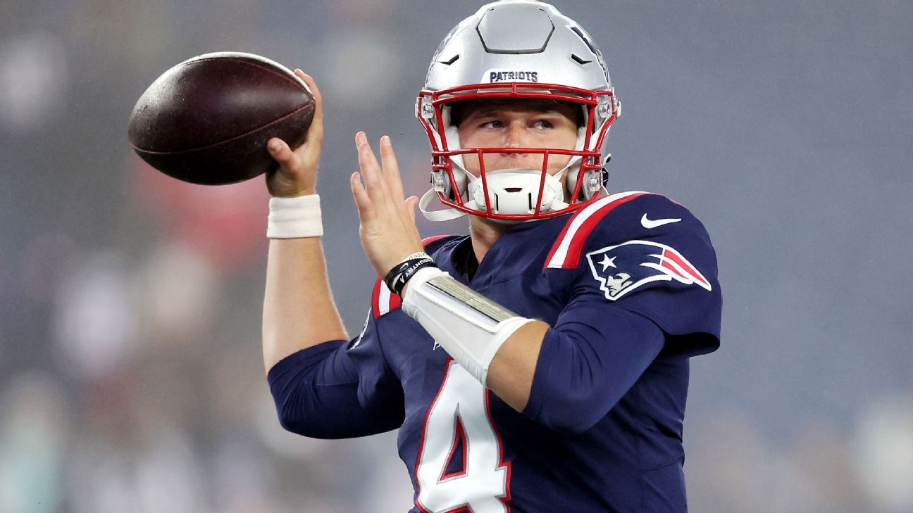 QB Bailey Zappe released by Patriots on NFL roster cut day