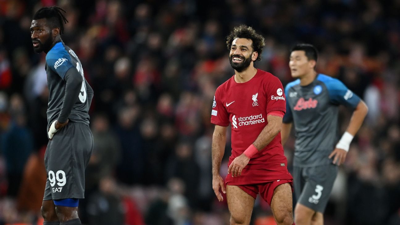 Liverpool ratings vs. Napoli: Salah's shift makes up for poor Alexander-Arnold effort