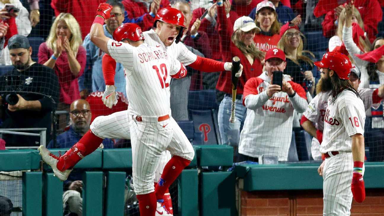 Phillies tie World Series record with 5 homers to win Game 3