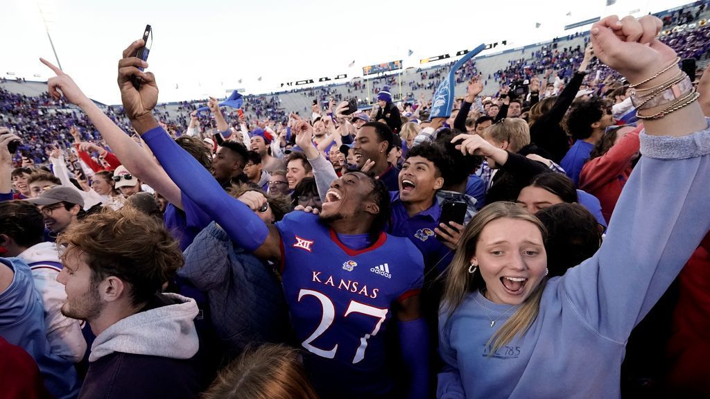 Kansas upsets OK State, punch rare bowl ticket