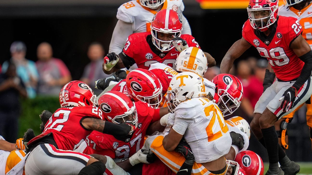 Georgia dominates Tennessee in SEC college football showdown