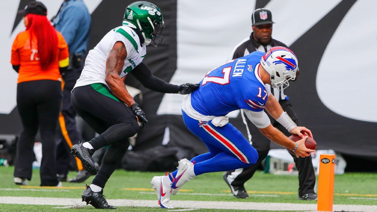 Bills' Josh Allen evades Jets' defense on careerlong touchdown run ESPN