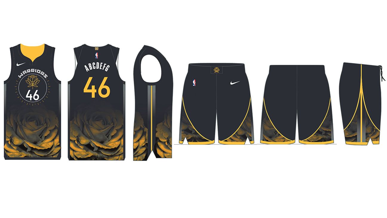 warriors jersey with rose