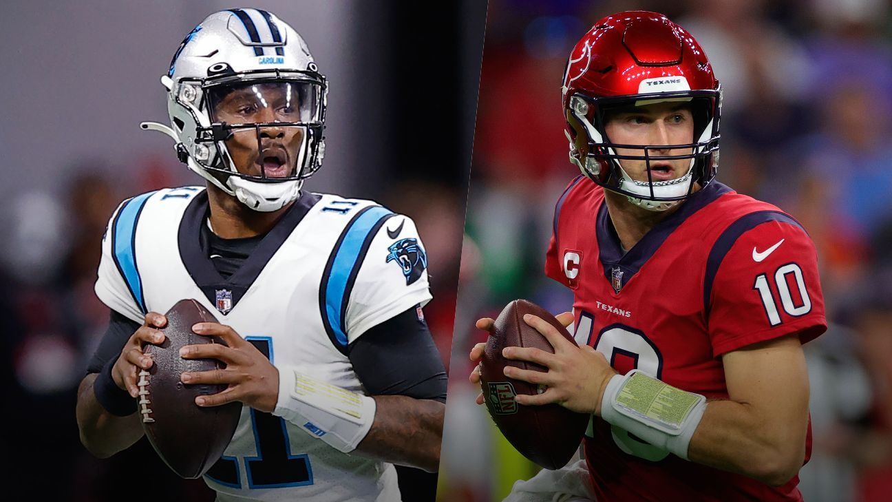 Panthers y Texans encabezan los equipos con mayores probabilidades de