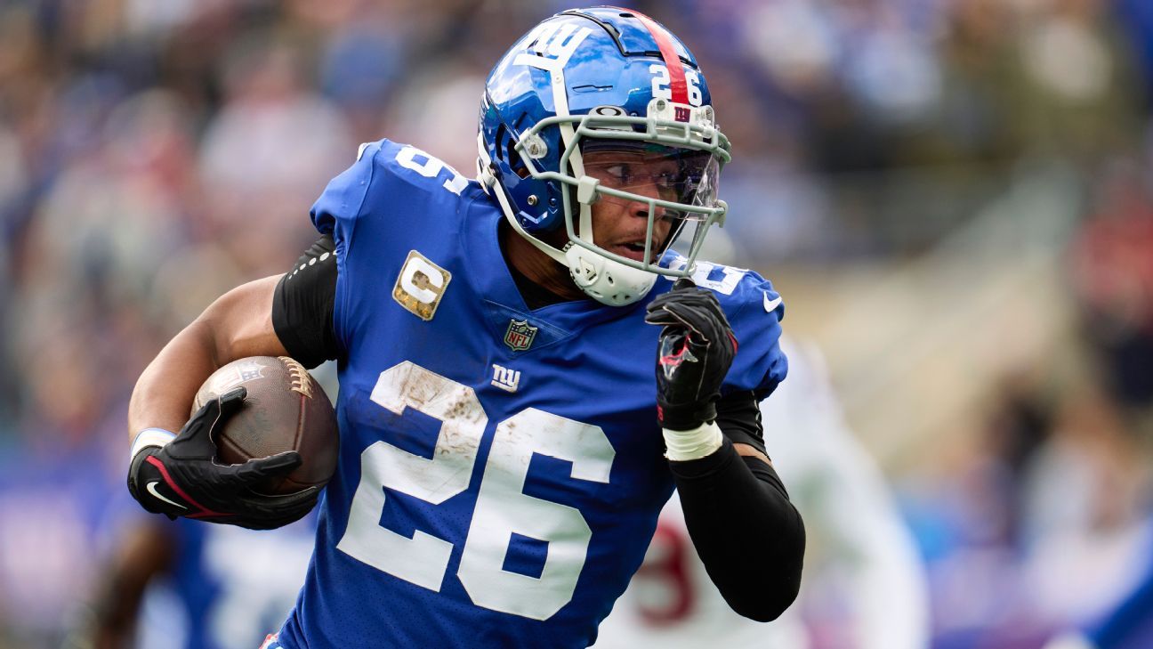 Giants' Saquon Barkley may not play due to neck issue