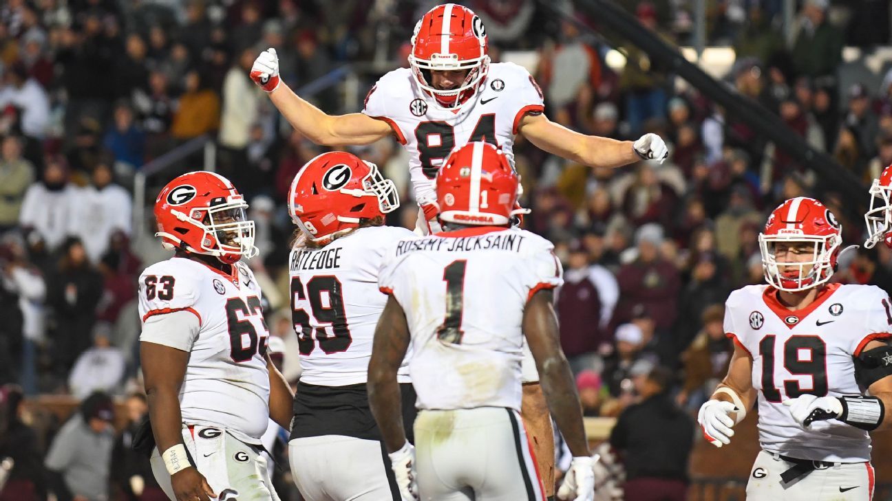 Georgia again leads CFP rankings as top 5 remains unchanged