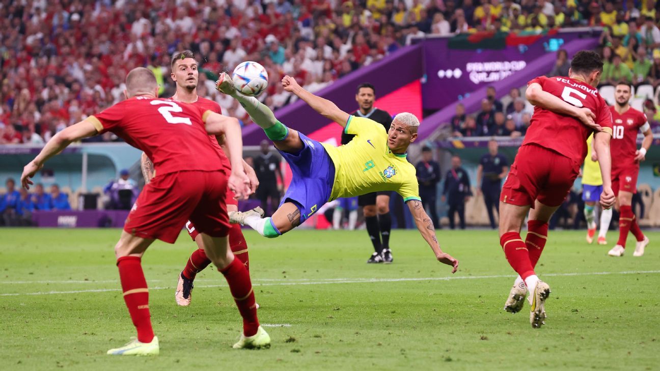 World Cup: Richarlison's goal of the tournament candidate lifts Brazil past grit..