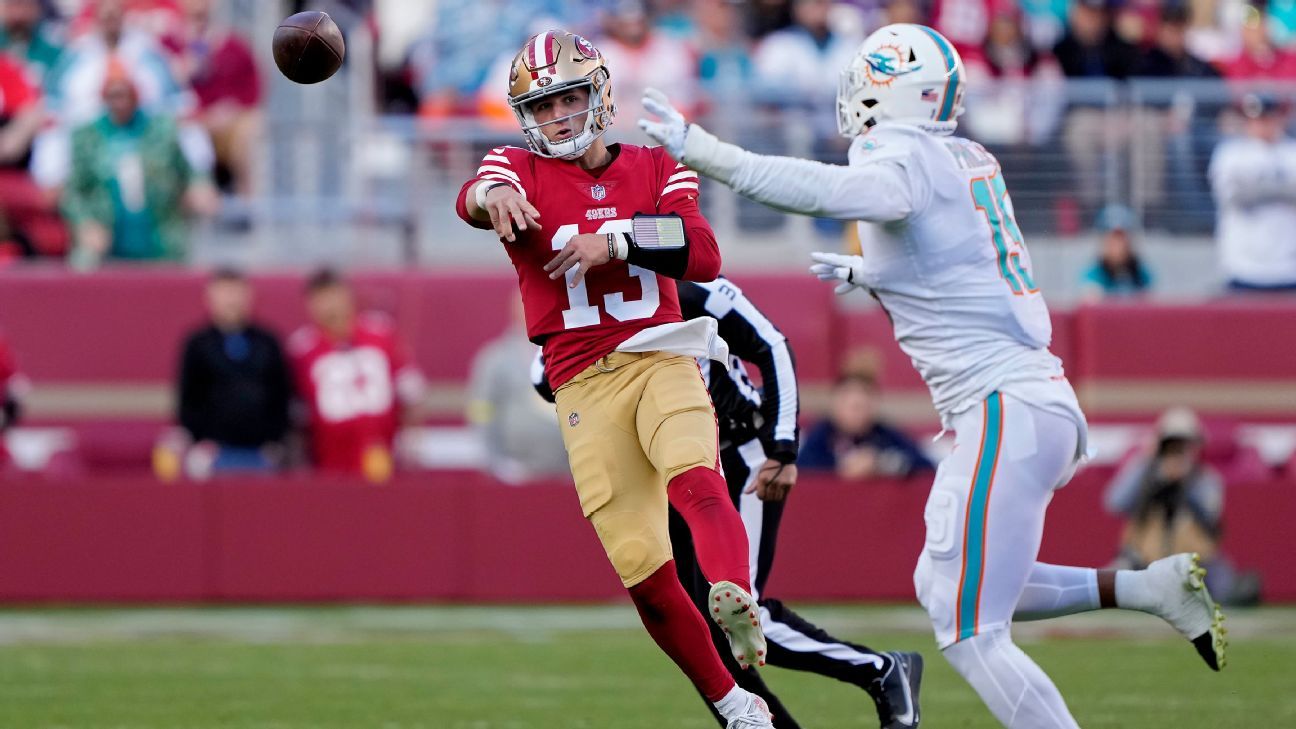 Brock Purdy hizo historia con pase de touchdown con los 49ers - ESPN