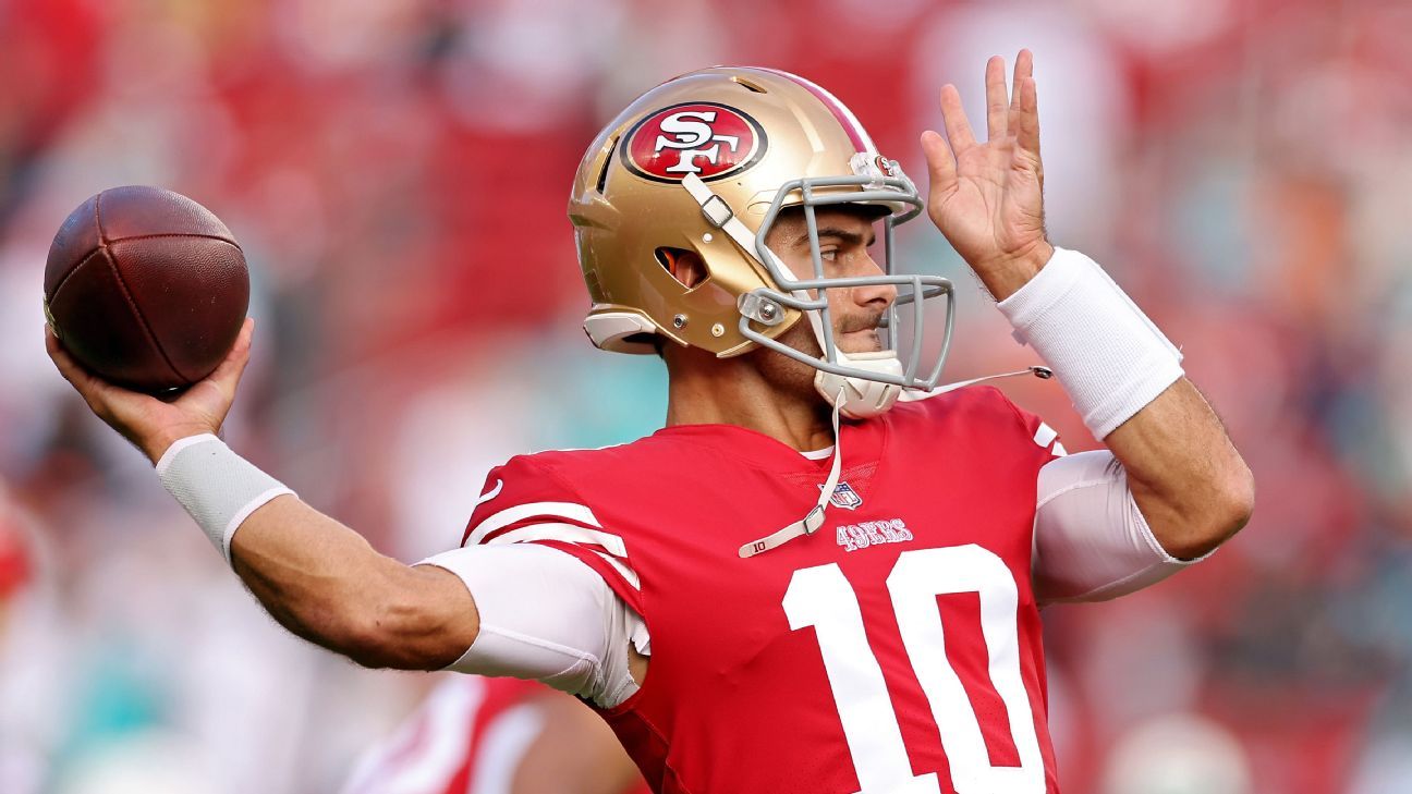 49ers' Kyle Shanahan gives updates on Garoppolo, Mayfield