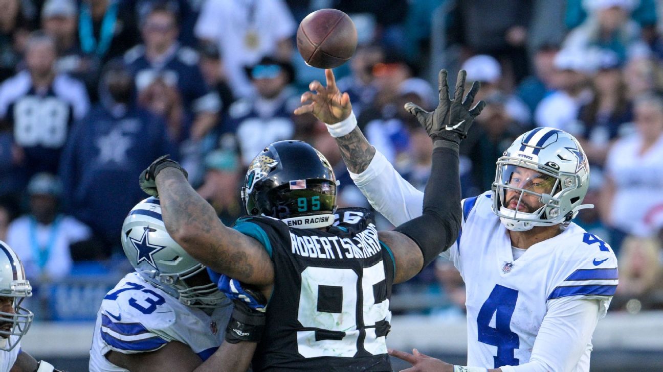 Cowboys clinch playoff spot despite losing to Jags
