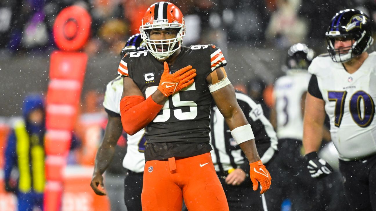 Cleveland Browns Myles Garrett not practicing, status for Steelers unknown