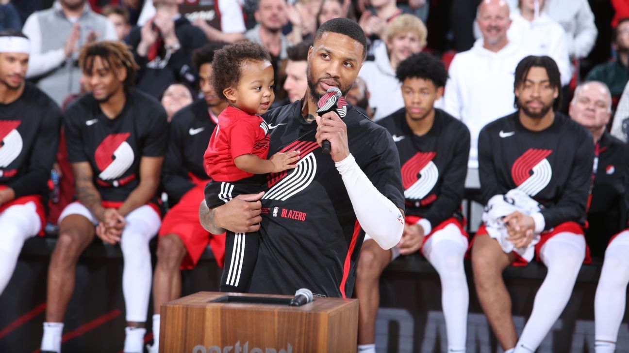 Damian Lillard honored as Trail Blazers' alltime leading scorer ESPN