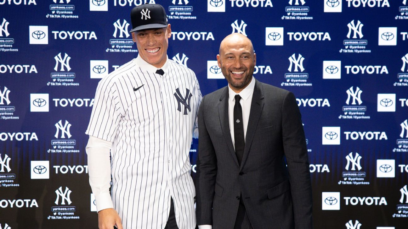 Aaron Judge becomes Yanks captain, with Derek Jeter at side