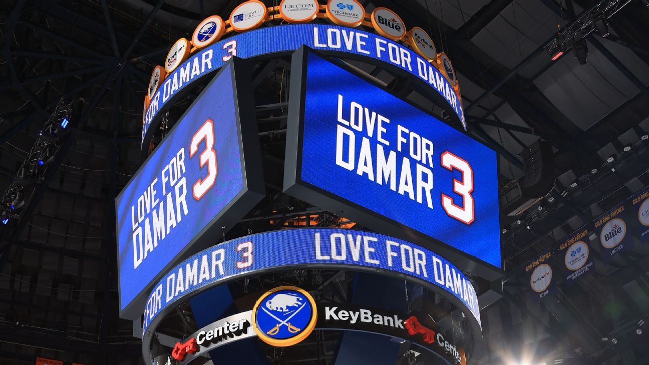 Buffalo Sabres pay tribute to Damar Hamlin after overtime win