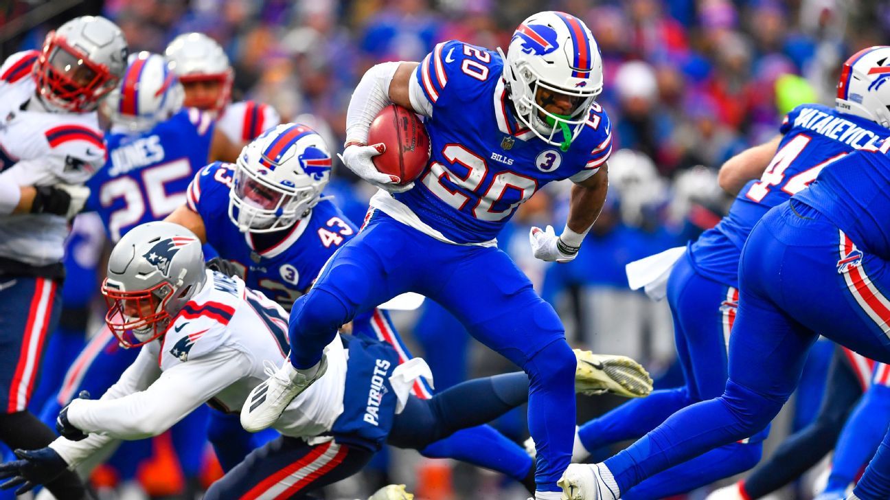 For Damar: Bills' Nyheim Hines returns opening kickoff 96 yards for a touchdown