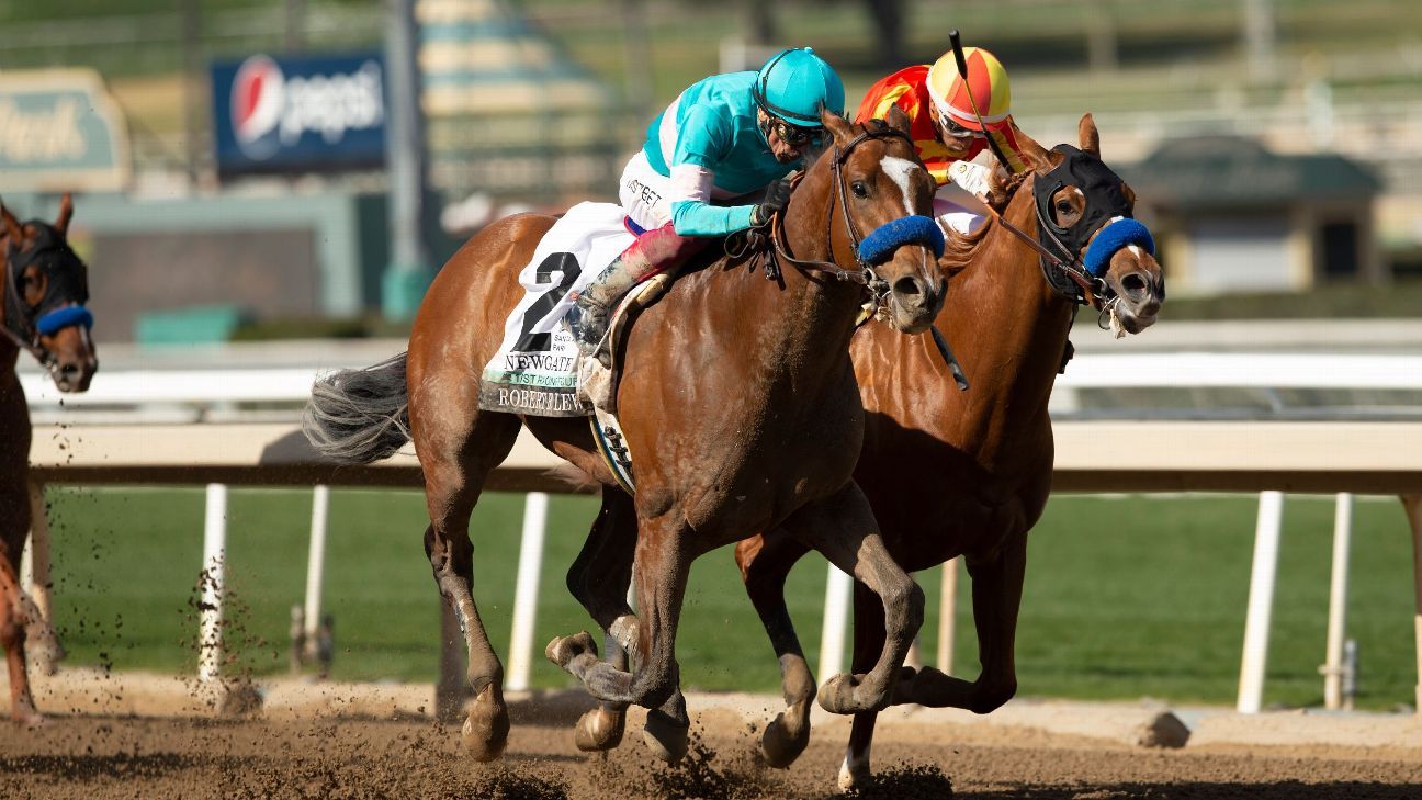 Newgate wins race run only by 4 Baffert horses