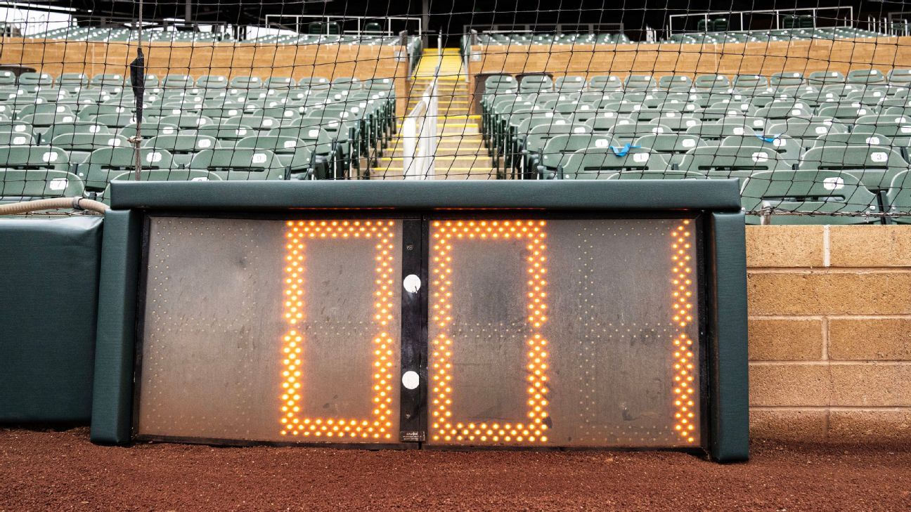 The memo says MLB is making small changes to its ballpark clock rules