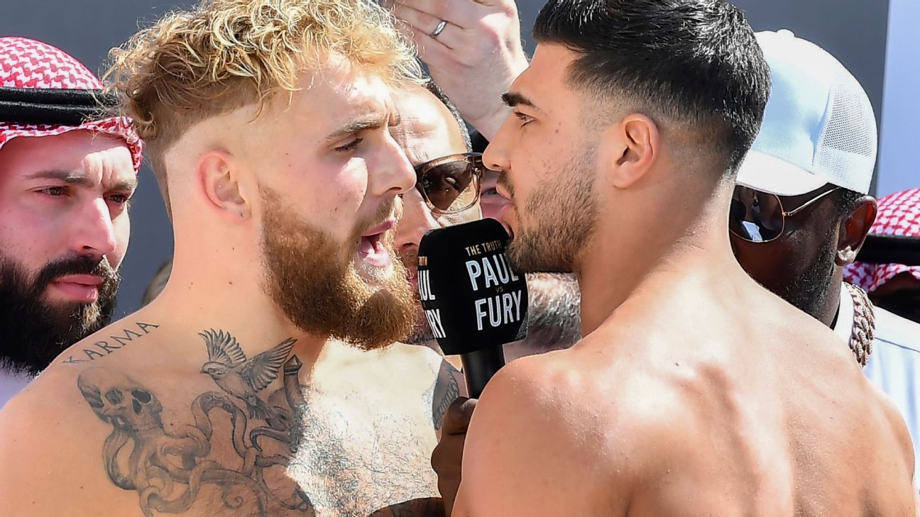 Lo que debes saber de Jake Paul vs Tommy Fury este domingo ESPN