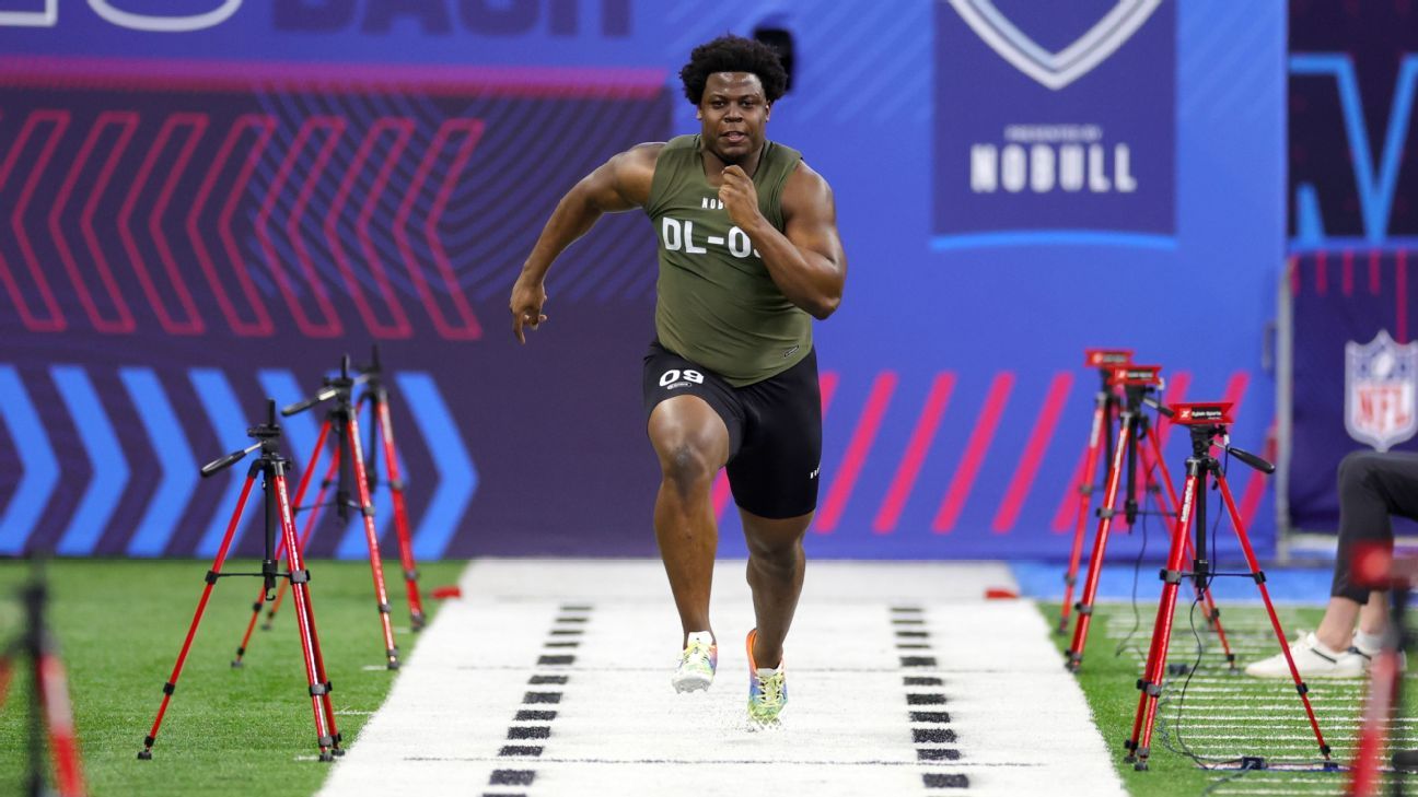 Pitt's Calijah Kancey sets DT record at combine with 4.67 40-yard