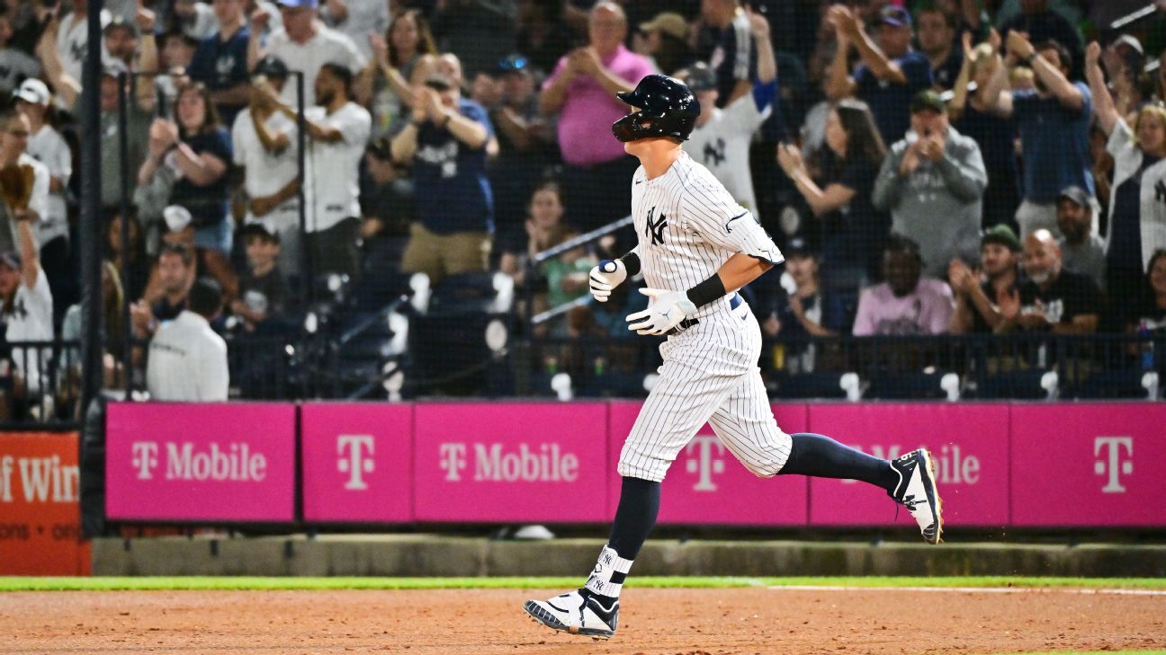 Aaron Judge hits first spring home run