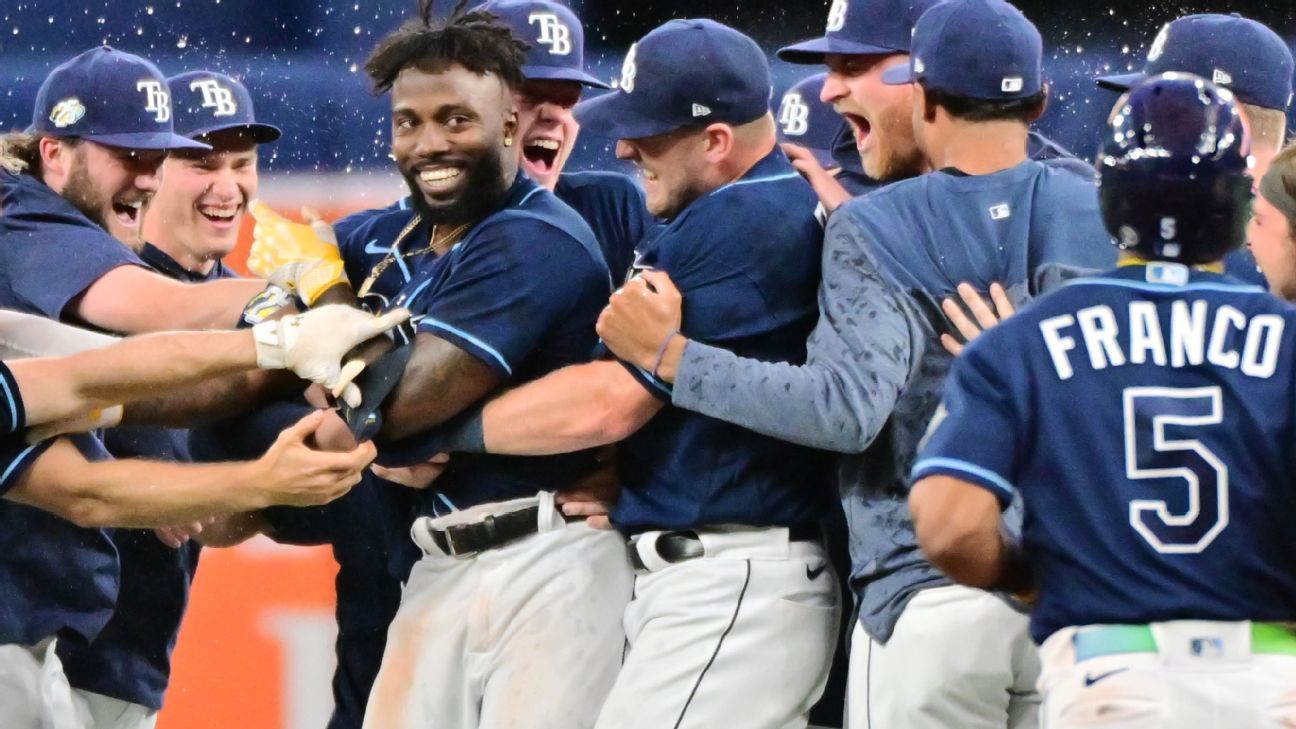 The Tampa Bay Rays Yandy Diaz Wander Franco Randy Arozarena