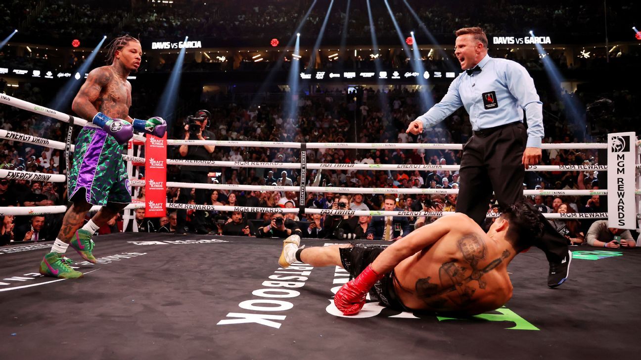 Gervonta Davis scores knockout of Ryan Garcia in boxing megafight