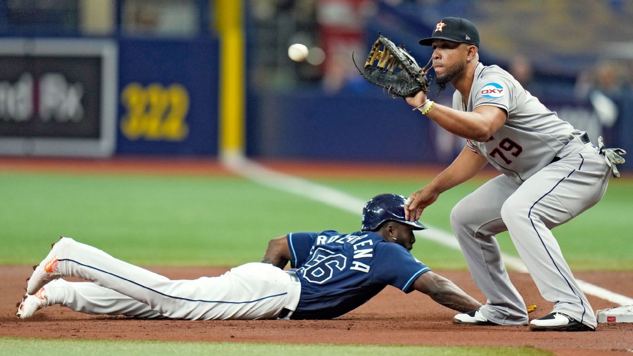 Astros halt Rays' 14-game home winning streak