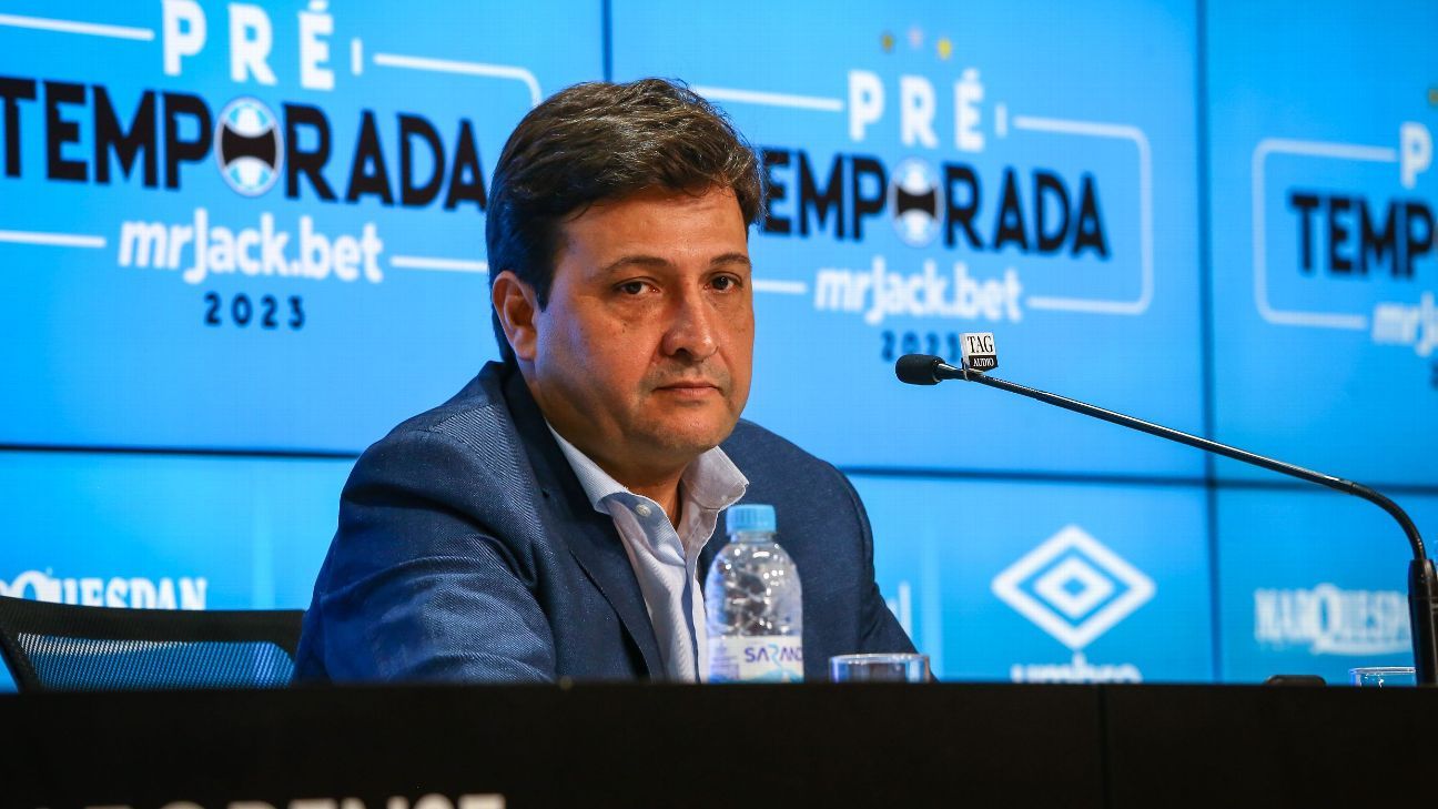 À ESPN, presidente do Grêmio detona arbitragem e cobra demissões na CBF após pênalti ignorado: Justa causa