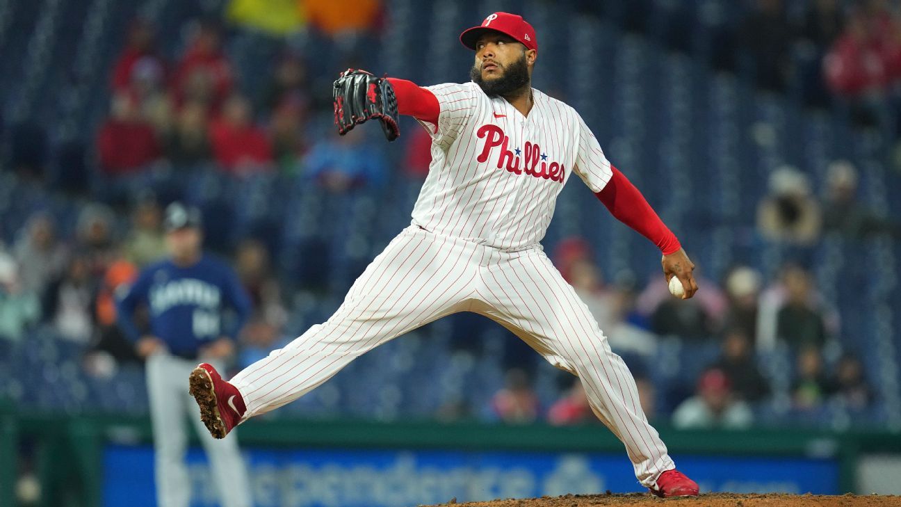 Phillies place reliever Alvarado on the injured list with left elbow  inflammation