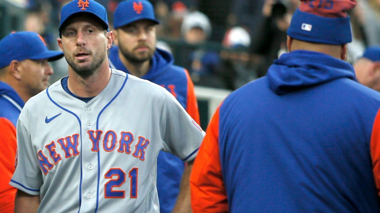 Max Scherzer returns from neck spasms, Mets score 8 runs in 5th