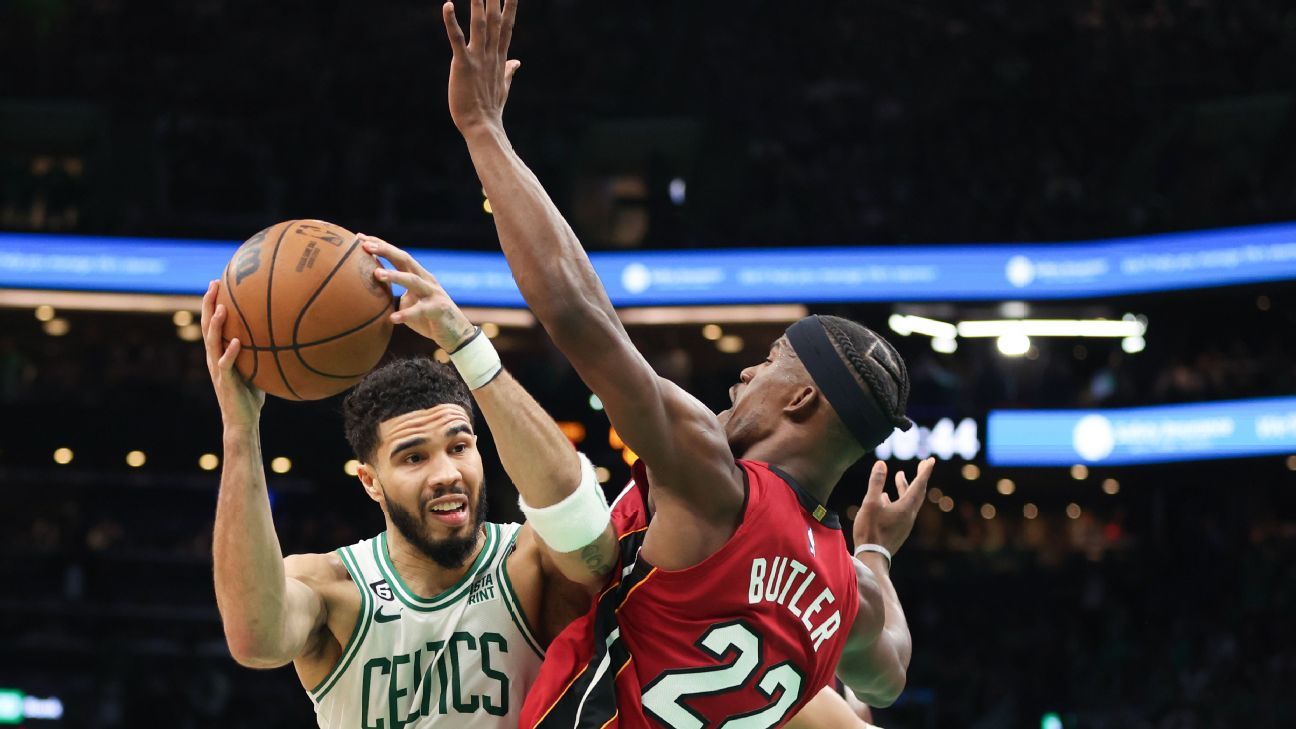 NBA playoffs: Celtics fall apart late as Miami Heat take 2-0 lead in East  finals, NBA