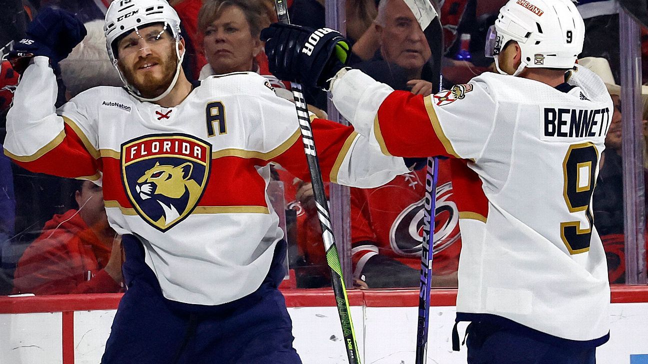 Florida Panthers forward Aleksander Barkov ruled out vs. Sharks