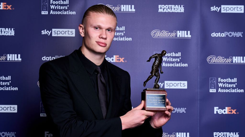 Haaland is named the best player of the season in English football by